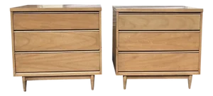 Vintage Modern Pair of Chests Dressers in Mid Century Modern Design