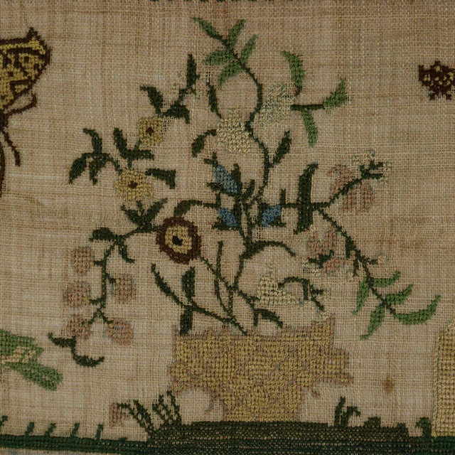 Green Antique Sampler, 1792, by Mary Pointon For Sale - Image 8 of 14
