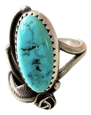 Vintage Sterling Silver and Turquoise Ring