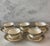 English Vintage Royal Worcester 'Chantilly' Pattern Coffee/Tea Cups & Saucers - Set of 5 For Sale - Image 3 of 12