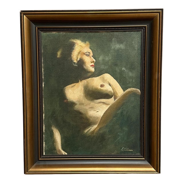 Erix, Nude Female Study, Oil Painting on Panel, Framed For Sale