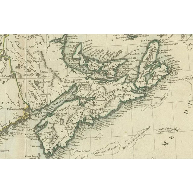 Gold Antique Map of the Northeastern United States and Canada by Tardieu, 1802 For Sale - Image 8 of 9