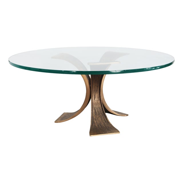 Brutalist Bronze Coffee Table, Italy, 1970s For Sale