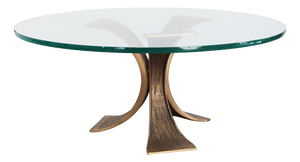 Brutalist Bronze Coffee Table, Italy, 1970s
