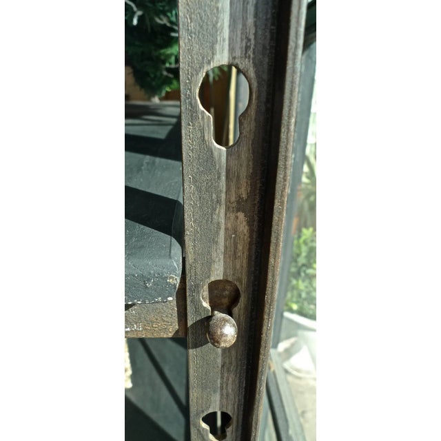 1940s 1940s French Iron Display Unit With Four Painted Wood Shelves For Sale - Image 5 of 11