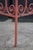 Metal Vintage French Style Red Scrolled Wrought Iron Four-Tier Corner Etagere Stand For Sale - Image 7 of 18