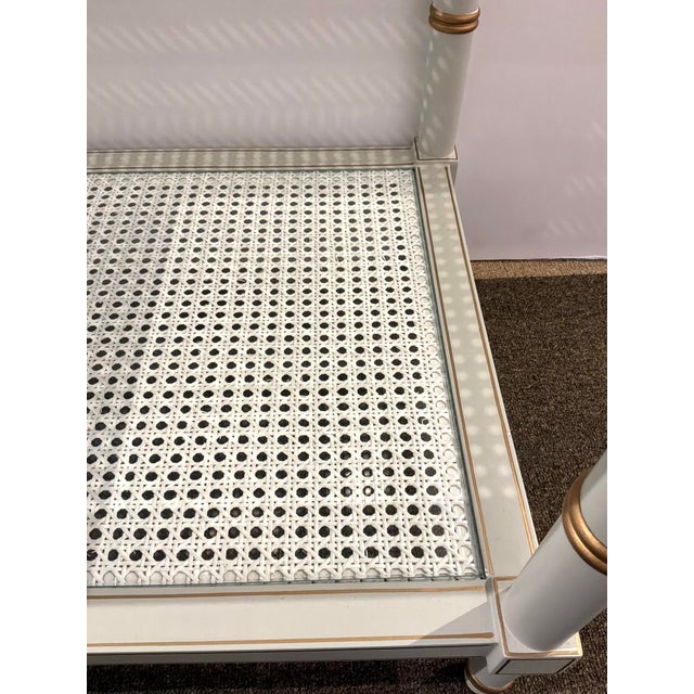 French Provincial Chelsea House Conner Cane Cocktail Table For Sale - Image 3 of 5