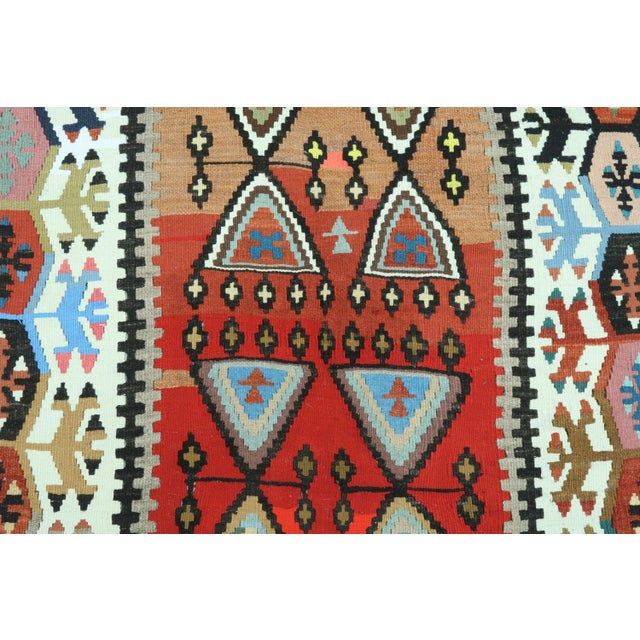 Vintage Turkish Konia Small Kilim Rug For Sale - Image 6 of 12