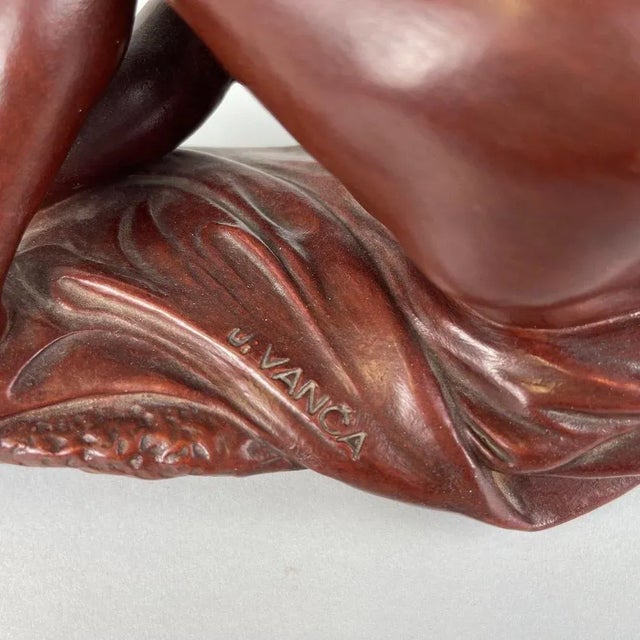 Vintage Terracotta Statue by Josef Vanča, 1960s For Sale - Image 6 of 8