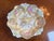 Antique Porcelain Molded Floral Bowl Heavy Gold Gilt Ornate C1910 Orchids Roses For Sale - Image 4 of 17