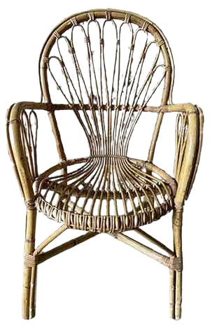 Set of Rattan Armchairs, 1950s