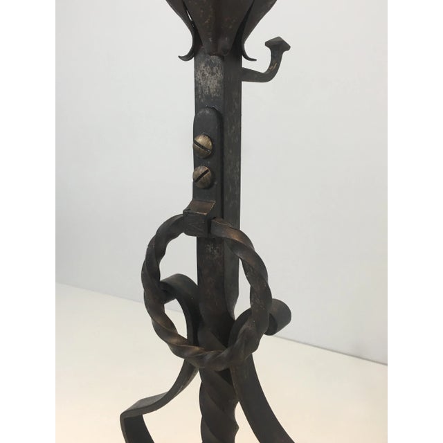 Wrought Iron Andirons, French, circa 1900 - A Pair For Sale - Image 4 of 13