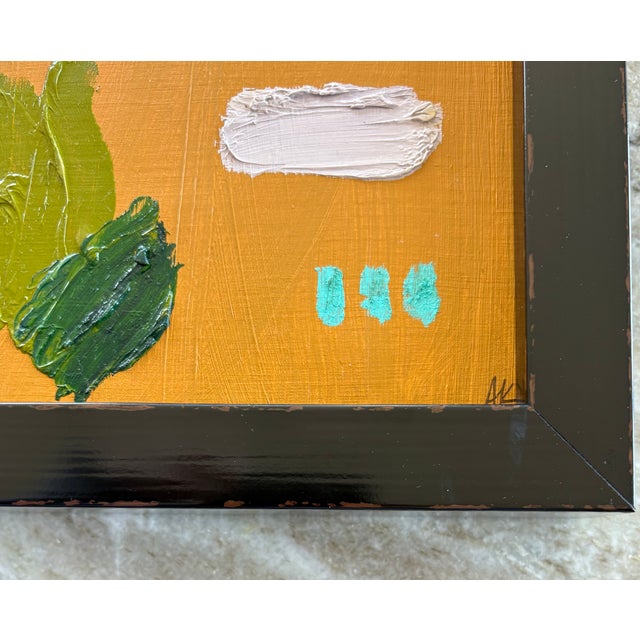 2020s Contemporary Ak Hardeman Original Abstract Painting in Mustard, Framed For Sale - Image 5 of 8