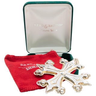 1998 Reed & Barton Christmas Cross Ornament For Sale