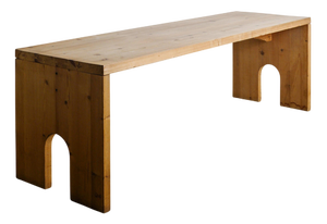 Dining Table in Pine by Mario Ceroli for Poltronova, 1970s