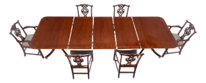 Baker Charleston Collection Mahogany Banded Dining Table 6 Chairs Set Stunning!