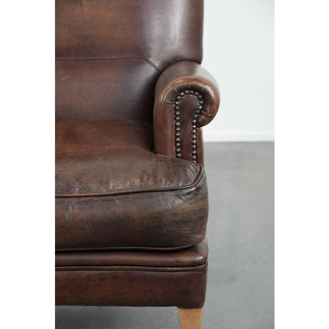 Club Chair in Sheepskin Leather For Sale - Image 12 of 15