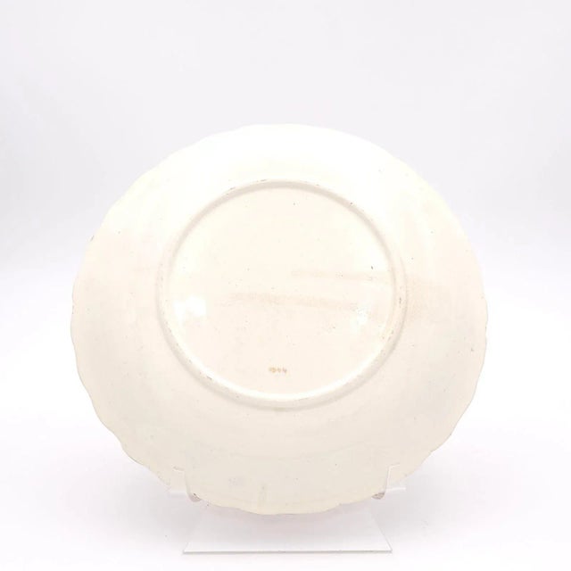 Ceramic Circa 1880 Hand-Decorated Plates in Rust, Cobalt Blue, and Gold, Staffordshire, England- Set of 4 For Sale - Image 7 of 8