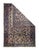 The ivory field is closely fitted with long ragged, geometric leaves positioned by a full-length central line and a small...