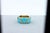 Metal Diamond Turquoise Light Blue Enamel Eternity Band Unique Stretch 18k Gold Ring, Size 6 For Sale - Image 7 of 18