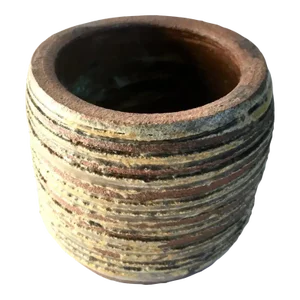 Mid Century Textured Pottery Vase by Cheryl Armbruster