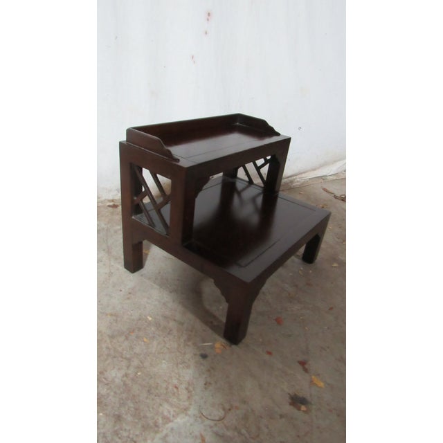 Chippendale 1980s Bed Steps Stool Mahogany Chippendale Attributed to Drexel For Sale - Image 3 of 7