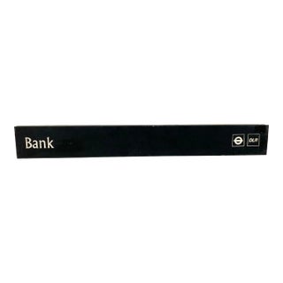 Late 20th Century Original Retired Metal Bank Street Sign From London, England. For Sale