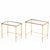 Metal Early 20th Century Pair Italian Brass Nesting Tables, Hollywood Regency Style For Sale - Image 7 of 8