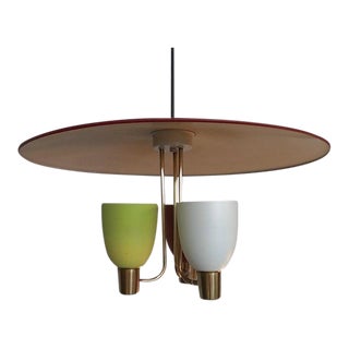 Vintage 60s Atomic Italian Style Pendant Light For Sale