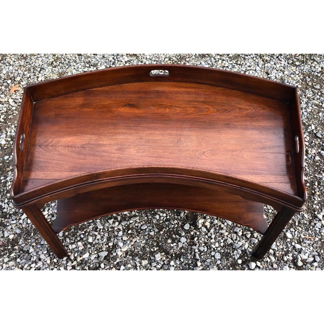 Edward Garratt 18th Century Reproduction Curved Tray Coffee Table For Sale - Image 4 of 10