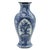 Ceramic Blue Vase with Floral Design by Franz Anton Mehlem, 19th Century For Sale - Image 5 of 5