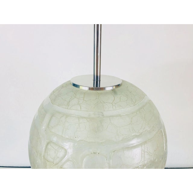Transparent 1960s Mid-Century Modern Doria Ice Glass Ball Pendant Lamp, Germany For Sale - Image 8 of 10
