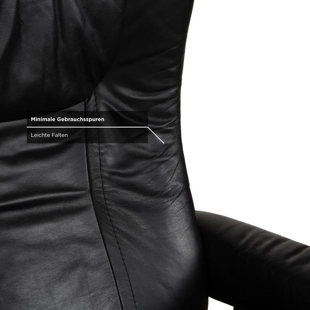 Set of Wing Leather Chair with Ottoman from Stressless For Sale - Image 9 of 18