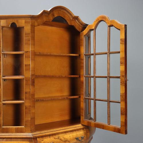 Walnut Showcase Cabinet For Sale - Image 3 of 11