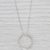 2010s 0.33ctw Diamond Eternity Circle Pendant Necklace 14k White Gold 18.75" Box Chain For Sale - Image 5 of 6