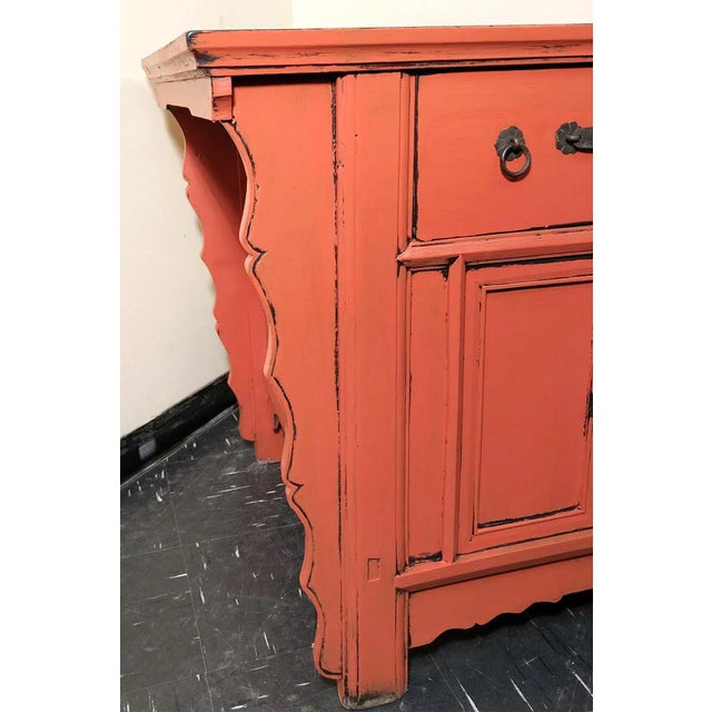 This antique Chinese Altar cabinet is also known as the "Butterfly Cabinet" in China. The cabinet is made of Ming-style...