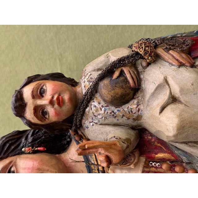 Virgin and Child in Polychrome Wood For Sale - Image 12 of 15