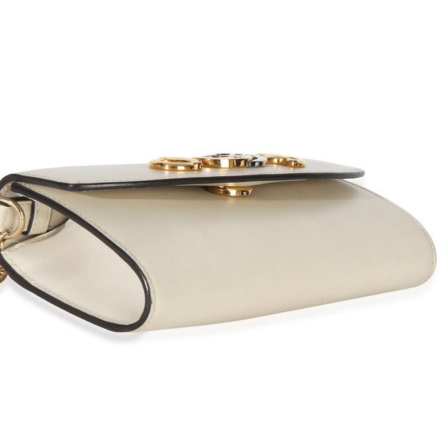 Cream Smooth Calfskin Mini Zumi Chain Shoulder Bag For Sale In New York - Image 6 of 8