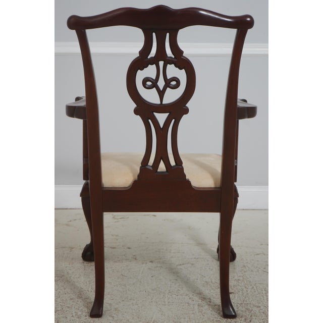 Baker Furniture Company Set of 8 Baker Chippendale Clawfoot Mahogany Dining Chairs For Sale - Image 4 of 18