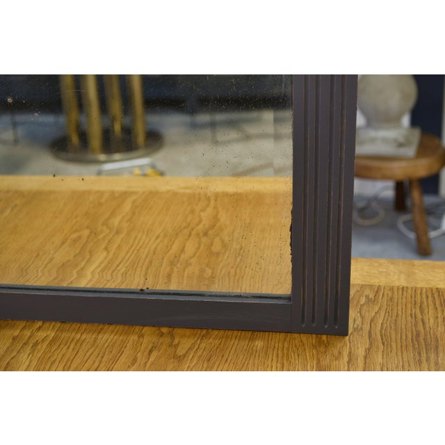 Art Deco Oak and Beveled Glass Mirror, 1930s For Sale - Image 3 of 9