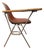 1971 Herman Miller Eames Fiberglass Shell Tablet Arm Chair, Upholstered For Sale