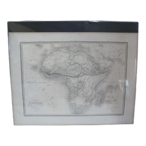 Antique Carte d'Afrique Africa Pierre Lapie Armand Lallemand Engraved 1851 Map