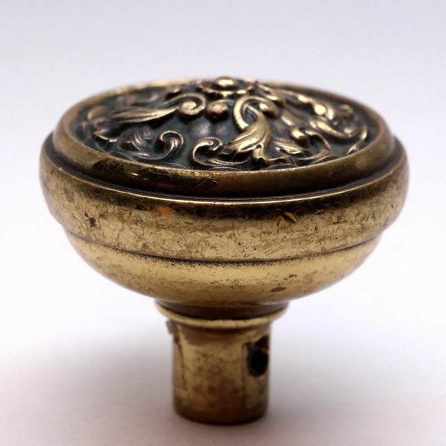 Renaissance French Renaissance Bronze Reading Swirl Entry Door Knob For Sale - Image 3 of 4