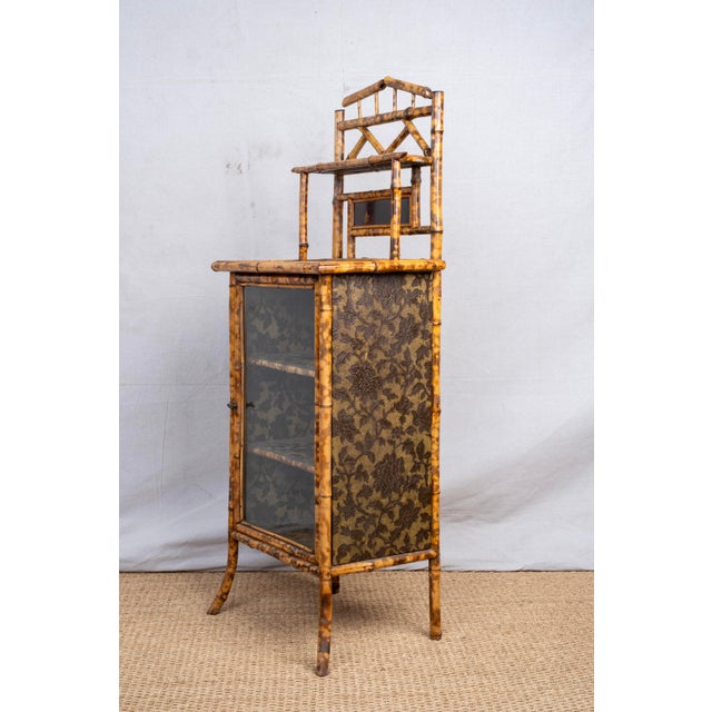 Traditional 19th Century Bamboo Display Cabinet For Sale - Image 3 of 15