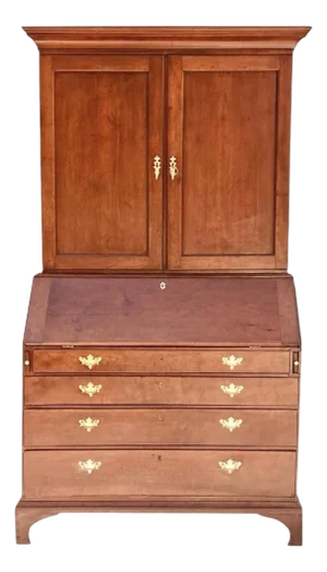 Antique Chippendale Period Connecticut Cherry Antique Secretary Desk