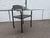 Artelano Attributed Artelano Black Leather Arm Side Chair, Italy 1980s For Sale - Image 4 of 14