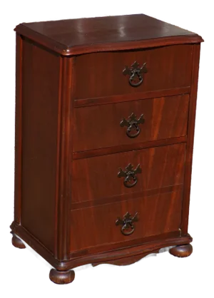 Vintage Federal Style Mahogany Sewing Cabinet Lift Top Chest Table Nightstand