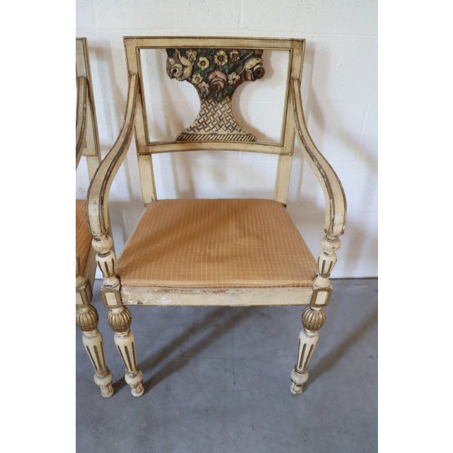 Italian Flower Basket Chairs/Pair For Sale - Image 10 of 12