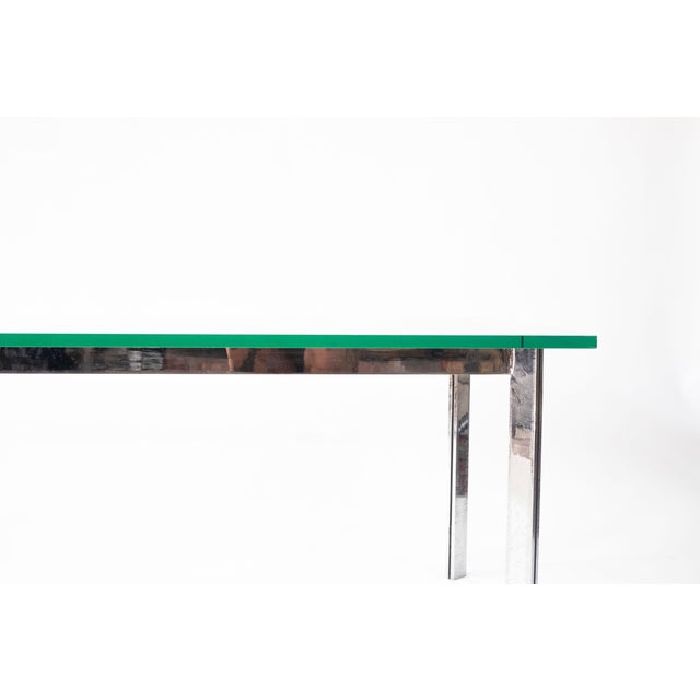 Industrial Industrial Minimal Glass Table For Sale - Image 3 of 6