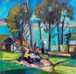 Contemporary Northern California Plein Air Landscape Painting by James Hartman